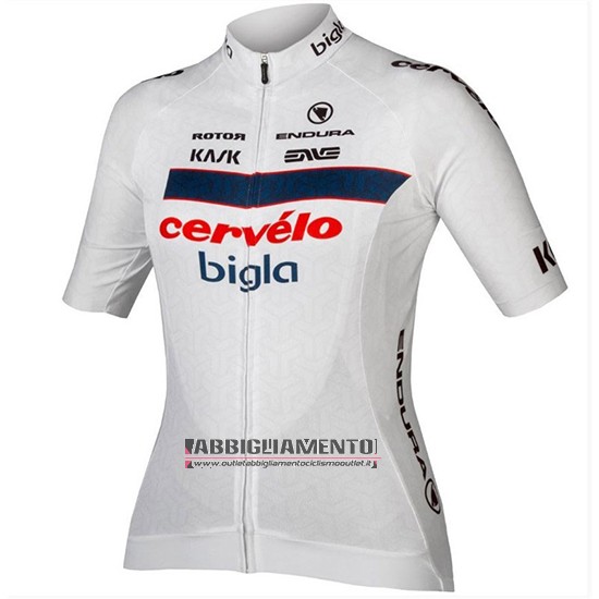 Abbigliamento Cervelo Bigla 2018 Manica Corta e Pantaloncino Con Bretelle Bianco Nero - Clicca l'immagine per chiudere